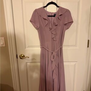 Gabby Skye Ruffle Midi Dress